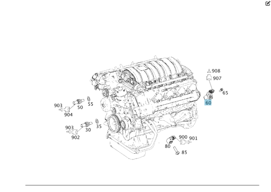 Mercedes-Benz  A0041538728 Датчик положення колінвала двигунів M156 V8 6.3л M272 V6 2.5 3.0 3.5л M273 4.6 5.5л OM629 4.0 cdi OM642 Одесса