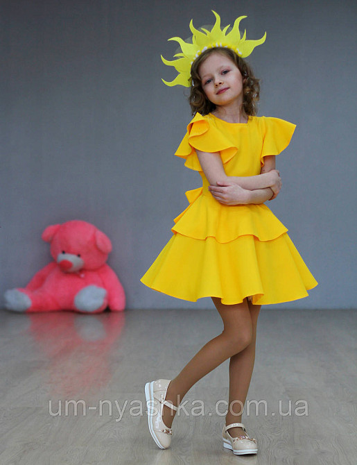 Жовте нарядне плаття на дівчинку костюм Сонечко, Курчатко, Качечка, Кульбабка Кривий Ріг - фото 7