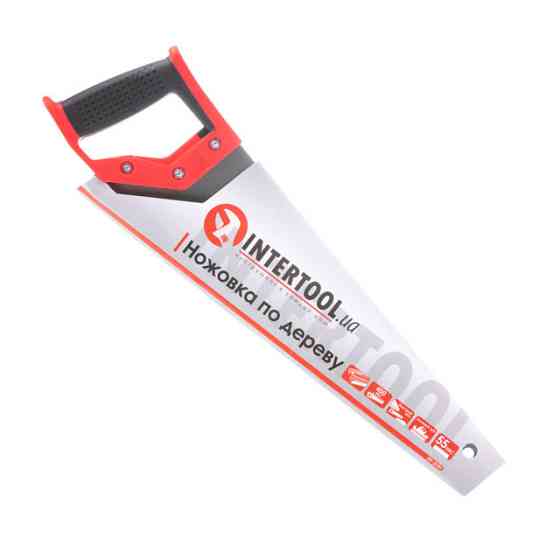 Ножівка по деревині, 400 мм, з гартованим зубом, 55 HRC INTERTOOL HT-3101 Київ