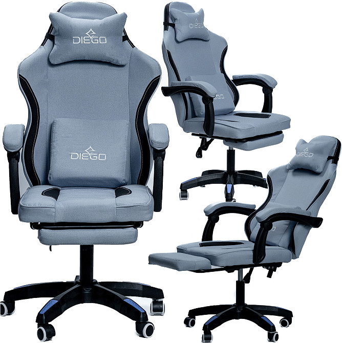 Кресло геймерское DIEGO Soft Blue Киев - изображение 1