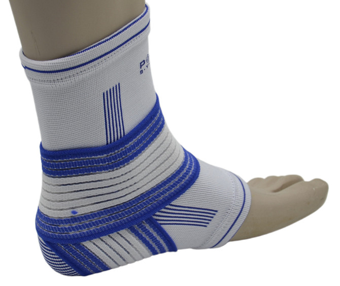 Бандажі на гомілкостоп Power System PS-6009 Ankle Support Pro Blue/White (1шт.) S/M Кам'янське - фото 7