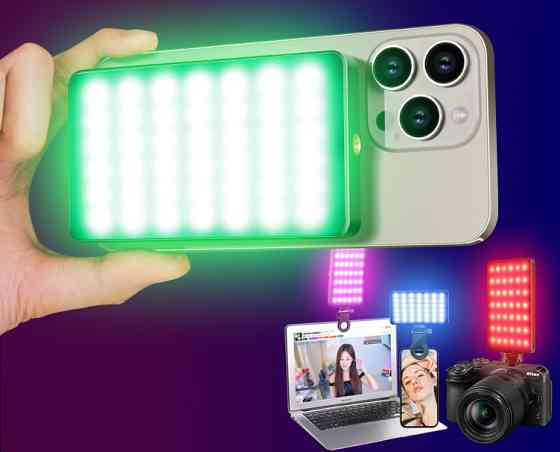 Свет портативный магнитный для телефона и камеры 2500-9000К AC Prof M20 RGB Киев