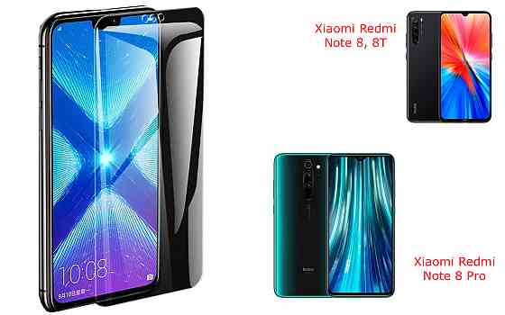 Захисне скло NeoGlass для Xiaomi Redmi Note 8, 8T, 8 Pro – надпрозоре та стійке Київ