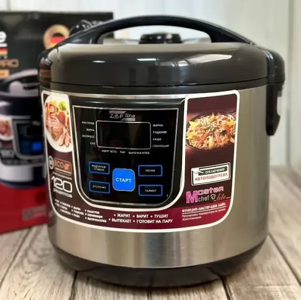 Мультиварка Zepline 6 л 1800 Вт з 14 програмами, тефлоновим покриттям, таймером та відстрочкою старту Одеса - фото 2