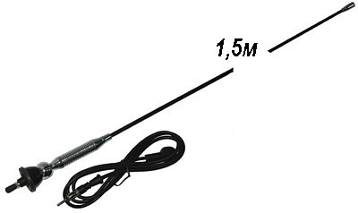 Антенна врезная "удочка" 1,5м AN-095 bk Винница - изображение 2