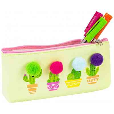 Пенал Cool For School с помпонами 1 отделение айвори (CF87039) Винница