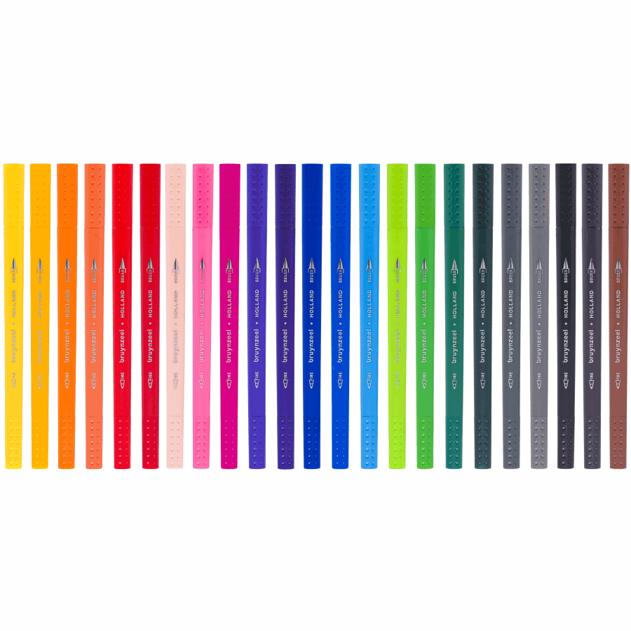 Набор линеров-кистлов BRUSHPEN двусторонних 24кол Bruynzeel Киев - изображение 2