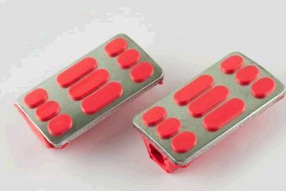 Гумки підніжка водія Delta (червоні з хромованою вставкою mod:2) Мукачево - фото 1