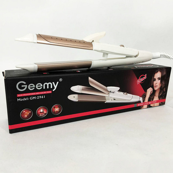 Прибор для завивки волос GEMEI GM-2961, Плойка щипцы для локонов, Щипцы для OX-652 волос локонов Киев - изображение 5