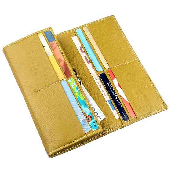 Классический кошелек для женщин на магните ST Leather 18871 Горчичный Киев