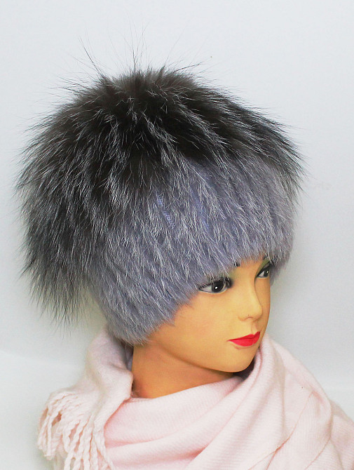 Шапка меховая женская эдельвейс Полина Серый Харьков - изображение 1
