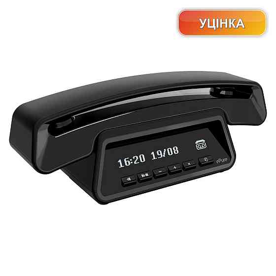 Бездротовий телефон DECT Alcatel ePure Premium з автовідповідачем 30 хв великий дисплей гучний звук чорний Київ