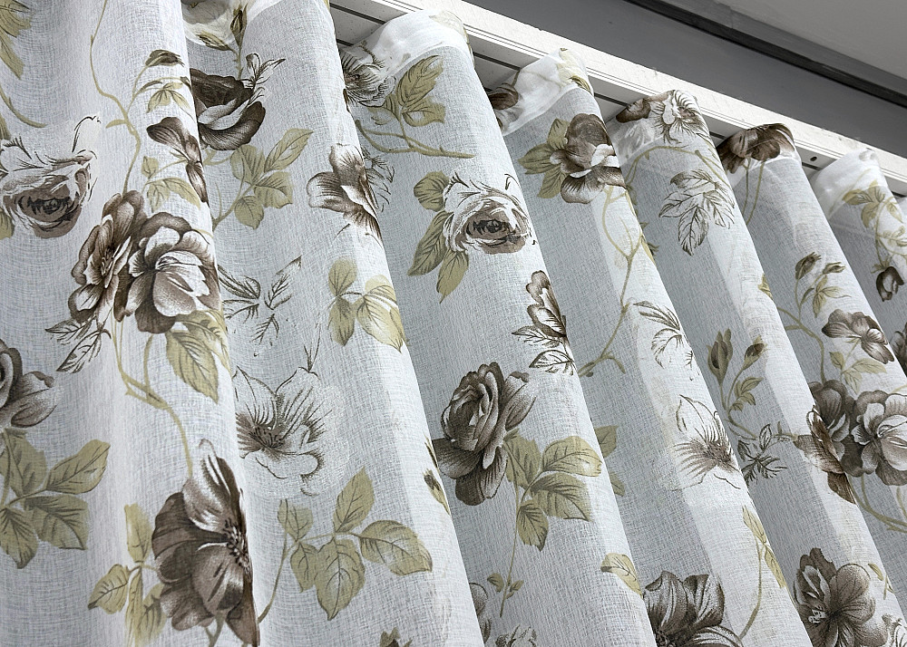 Тюль VR-Textil 1267т Flora Батист Белый с коричневым 400х270 см (42-1377) Киев - изображение 7