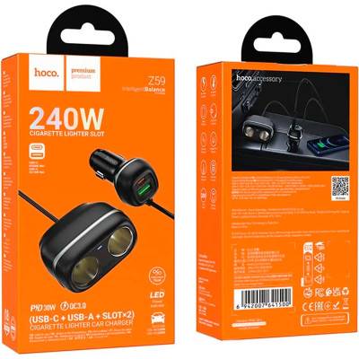 Зарядное устройство HOCO HOCO Z59 Rank 48W dual port USB-C PD30W + USB QC3.0 Black (6942007641500) Винница - изображение 6