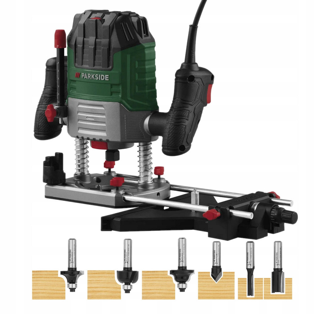 Ручной фрезерный станок по дереву 30000 об.мин 6 фрез Parkside (POF 1200 E4) Нововолынск - изображение 1