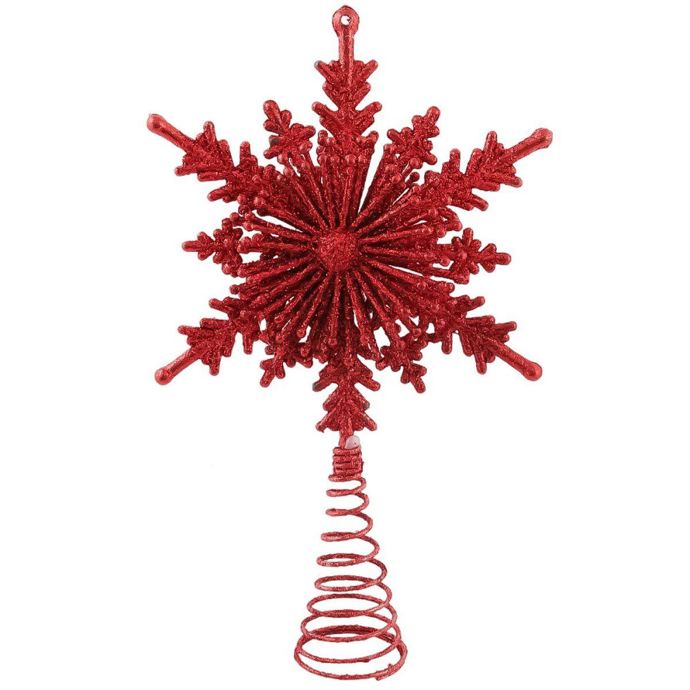 Верхушка для елки Звездочка декор 210 на 126 мм красный Киев - изображение 1
