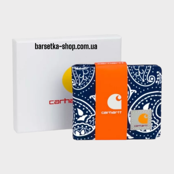 Гаманець Carhartt 11х9 синій/білий (у коробці) Запоріжжя