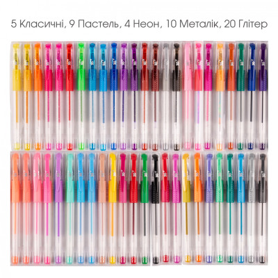 Ручка гелева Yes набір 48 штук (420436) Вінниця - фото 3