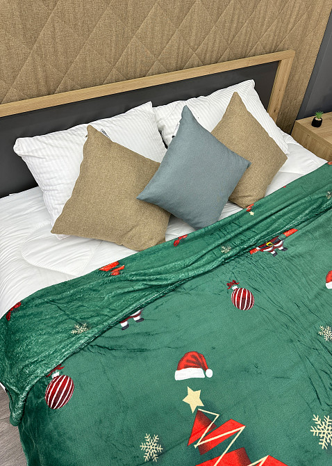 Плед-покрывало 200х230 см с рождественским принтом Разноцветный (87-324) Киев - изображение 2