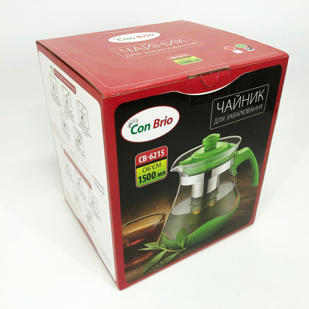 Стильный стеклянный заварочный чайник, Приготовление чая с помощью пресс-заварника JU-78 Львов - изображение 9