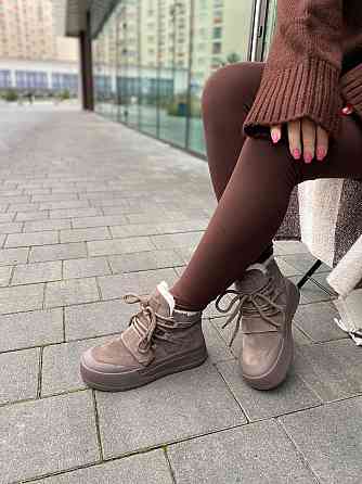 Угги жіночі PLPS -5 коричневі (зима, замша натуральна) (6020) Коломия