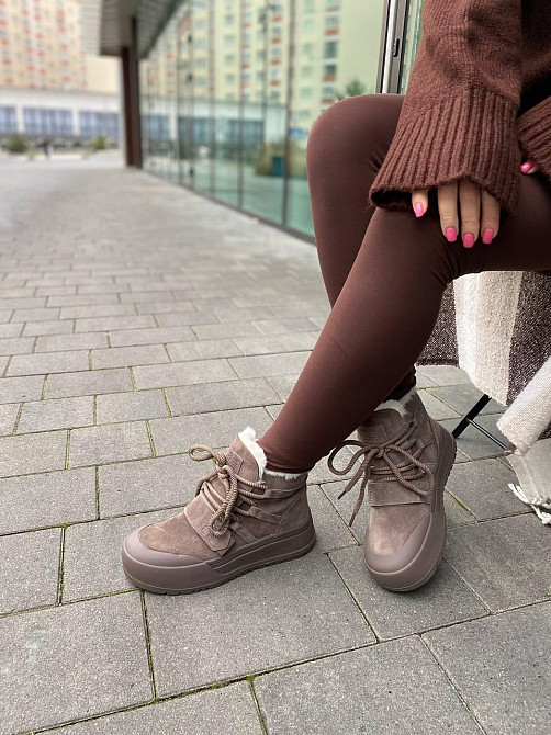 Угги жіночі PLPS -5 коричневі (зима, замша натуральна) (6020) Коломыя - изображение 2