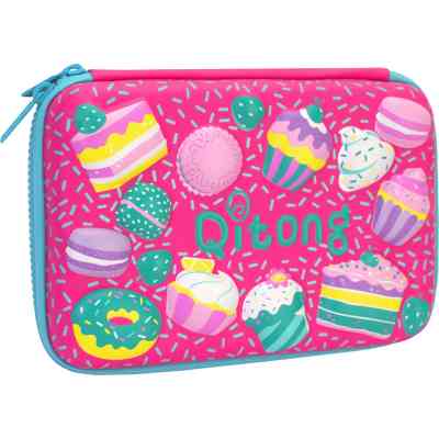 Пенал Cool For School с тиснением 1 отделение Фуксия (QT-3993-Rosered) Винница