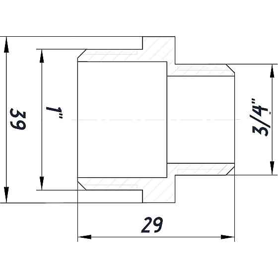 Ниппель редукционный 1″х3/4″НН нержавеющий SN542S OPTIMUM (000031520) Киев