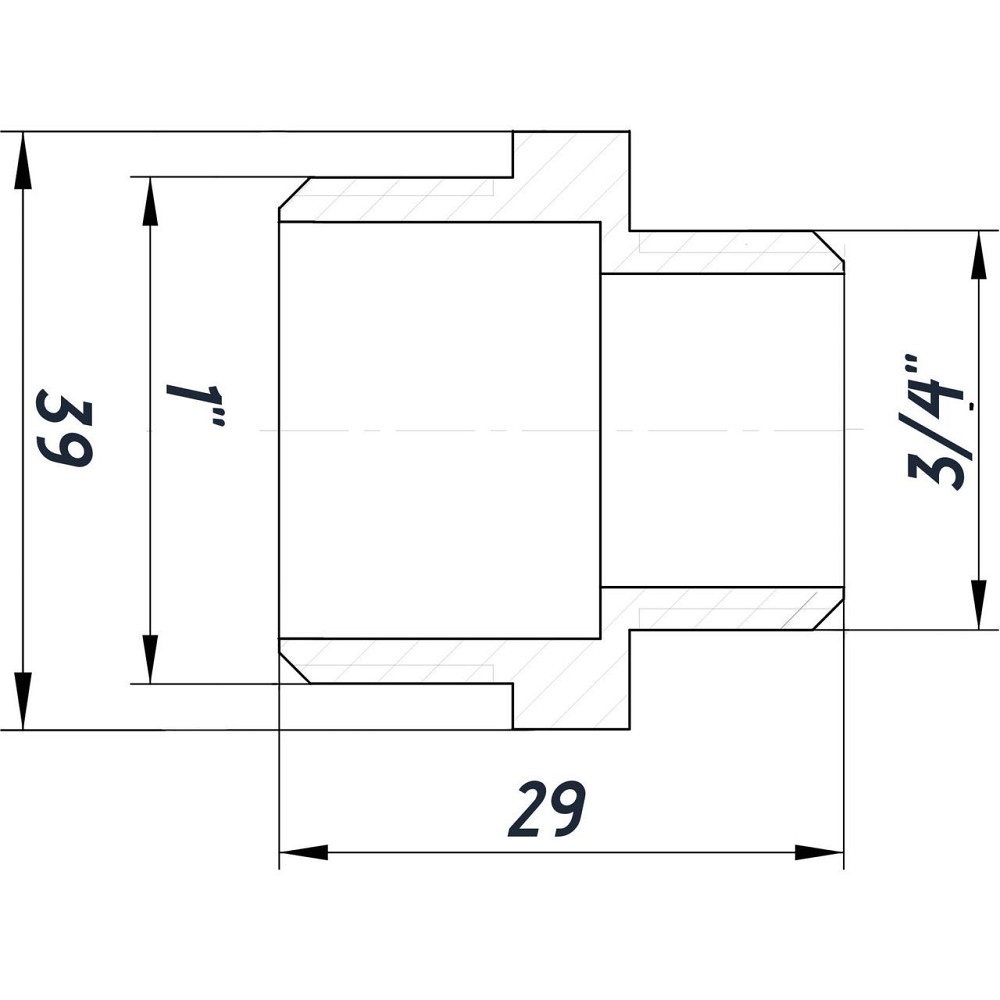 Ниппель редукционный 1″х3/4″НН нержавеющий SN542S OPTIMUM (000031520) Киев - изображение 3