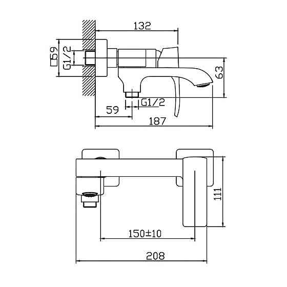 Змішувач для ванни Haiba Monaco 009 (HB9653) ( 14085 ) Харків