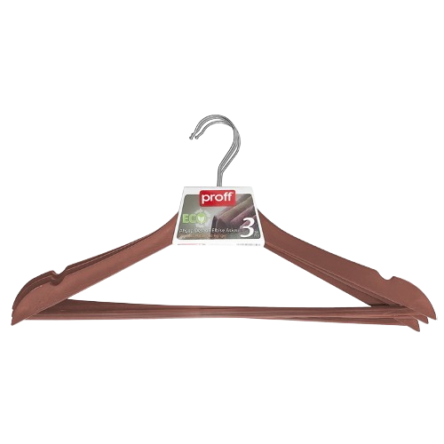 Набір вішалок для одягу 3шт коричневий Wooden Design Виланд Житомир - фото 2