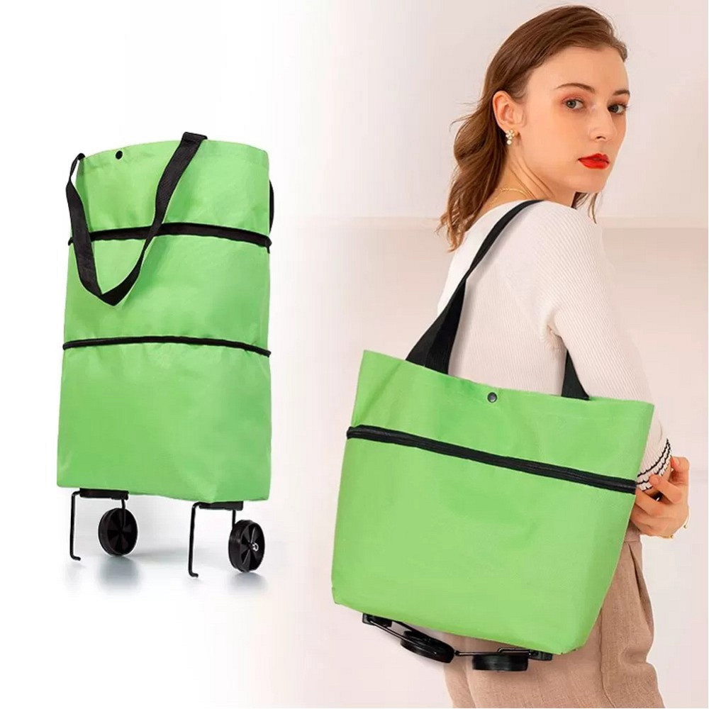 Сумка на коліщатках 2в1 (46х27х12 см),Зелена SBR Київ - фото 2