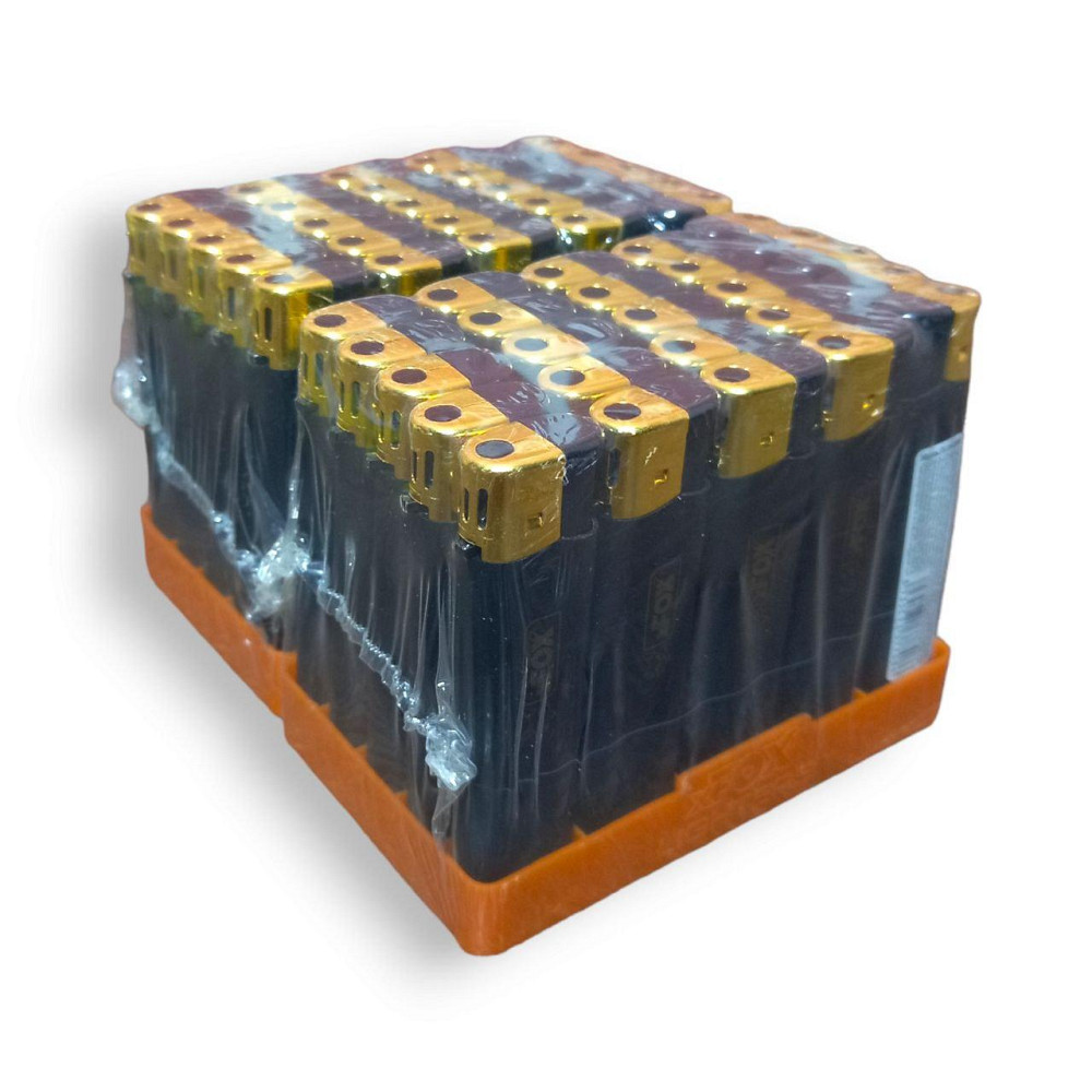 Зажигалка прорезиненная черная уп/50шт Фокс Харьков - изображение 1