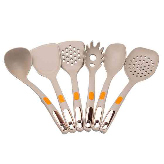 Набір кухонного приладдя на підставці 6 шт сірий HP27473B Київ