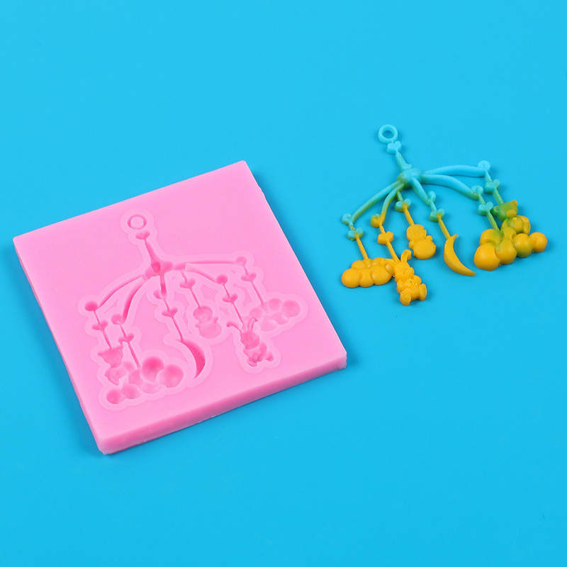 Силиконовая форма Мобиль для младенца 77 на 76 мм розовый Киев - изображение 4