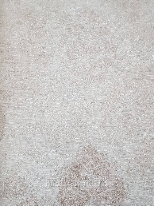 Шпалери вінілові на флізеліні гарячого тиснення DU&KA 1.06х10 вензель основа під штукатурку сірі коричневі Київ - фото 1