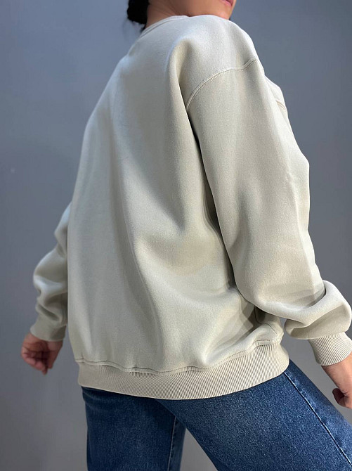 Світшот жіночий Pepper&mint 24-14 базовий простий подовжений оверсайз світло сірий, світло-сірий, L Київ - фото 2