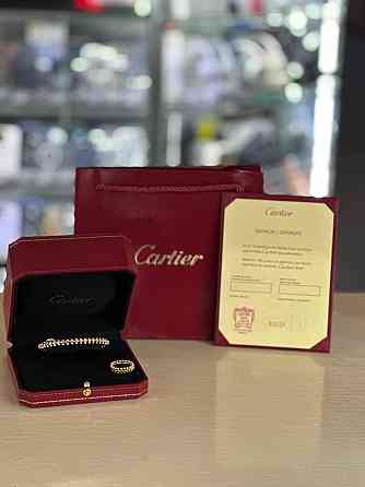 Кольцо Cartier зубчики и браслет Картье зубчики / Картье Комплект лимонное золото Одесса