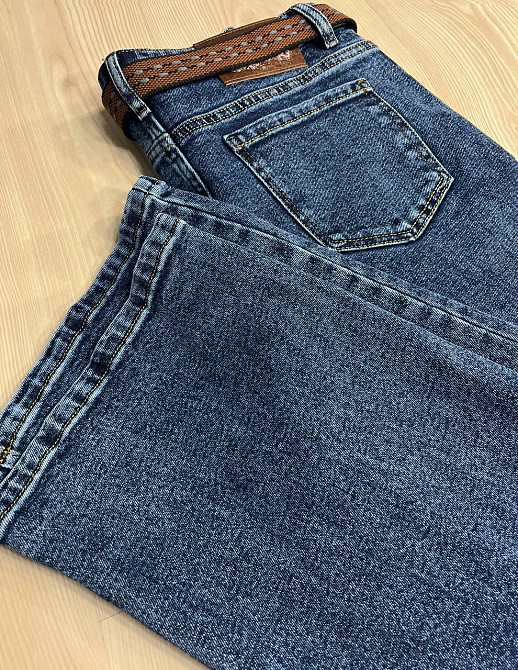 Джинси жіночі Vanver 8230 палаццо широкі з ременем сині, синій, З6, 36, 99 см, 128 см Київ - фото 5