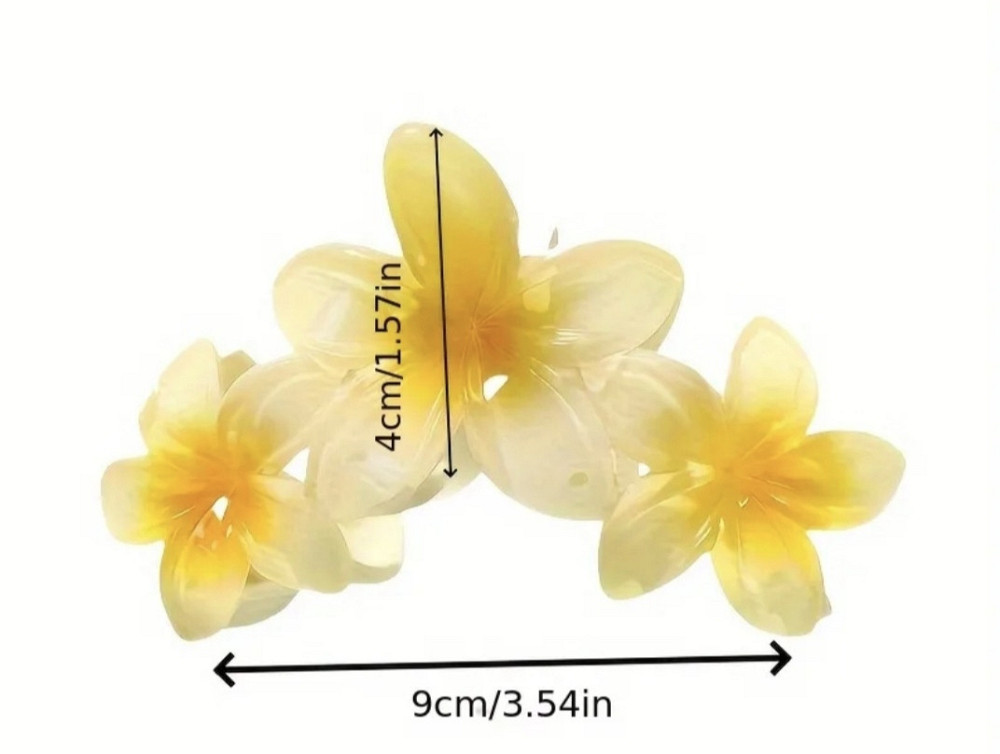 Заколка-крабік квітка 9 см Персиковий Сміла - фото 4