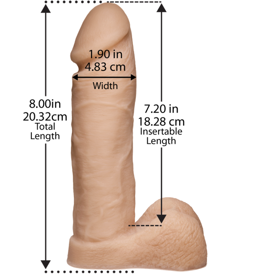 Фаллоимитатор Doc Johnson Platinum TRUSKYN - The Tru Ride 8 Inch, диаметр 4,8см, двухслойный силикон Sex Aura Киев