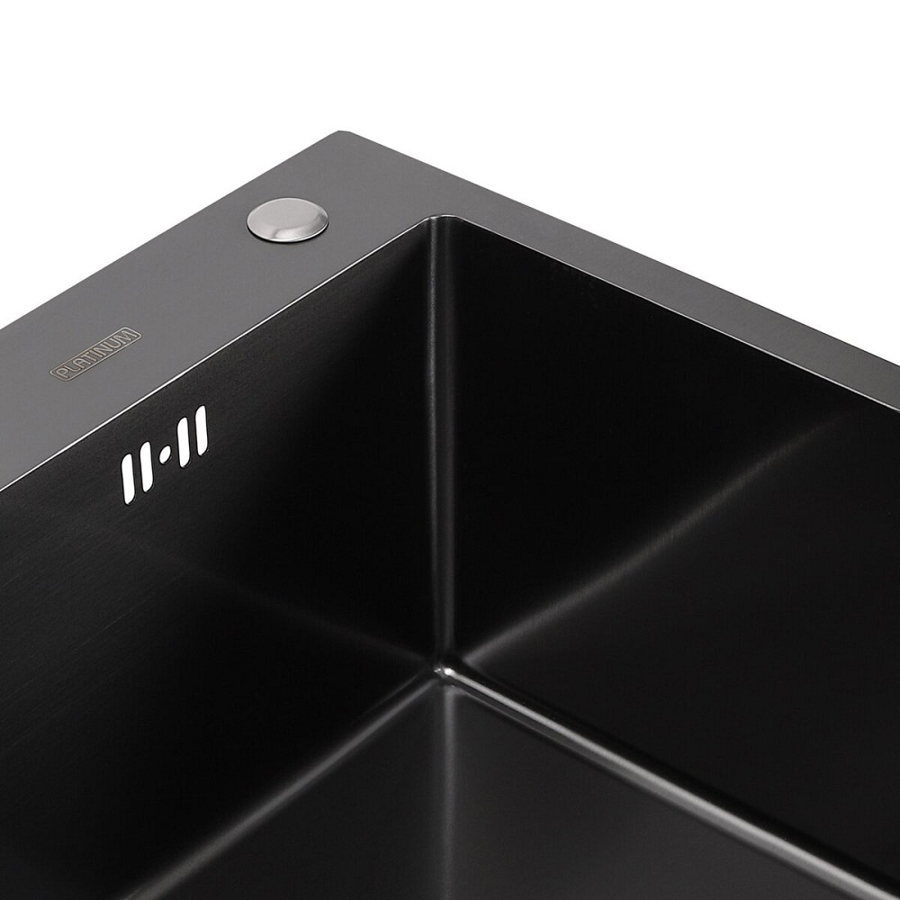 VALESO Кухонна мийка VALESO Handmade PVD 600х450х220 чорна (товщина 3,0/1,5 мм + дозатор в комп Коломия - фото 10