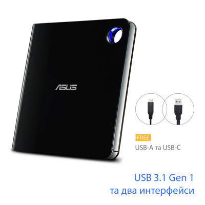 Оптичний привід Blu-Ray ASUS SBW-06D5H-U/BLK/G/AS (90DD02G0-M29000) Вінниця - фото 3