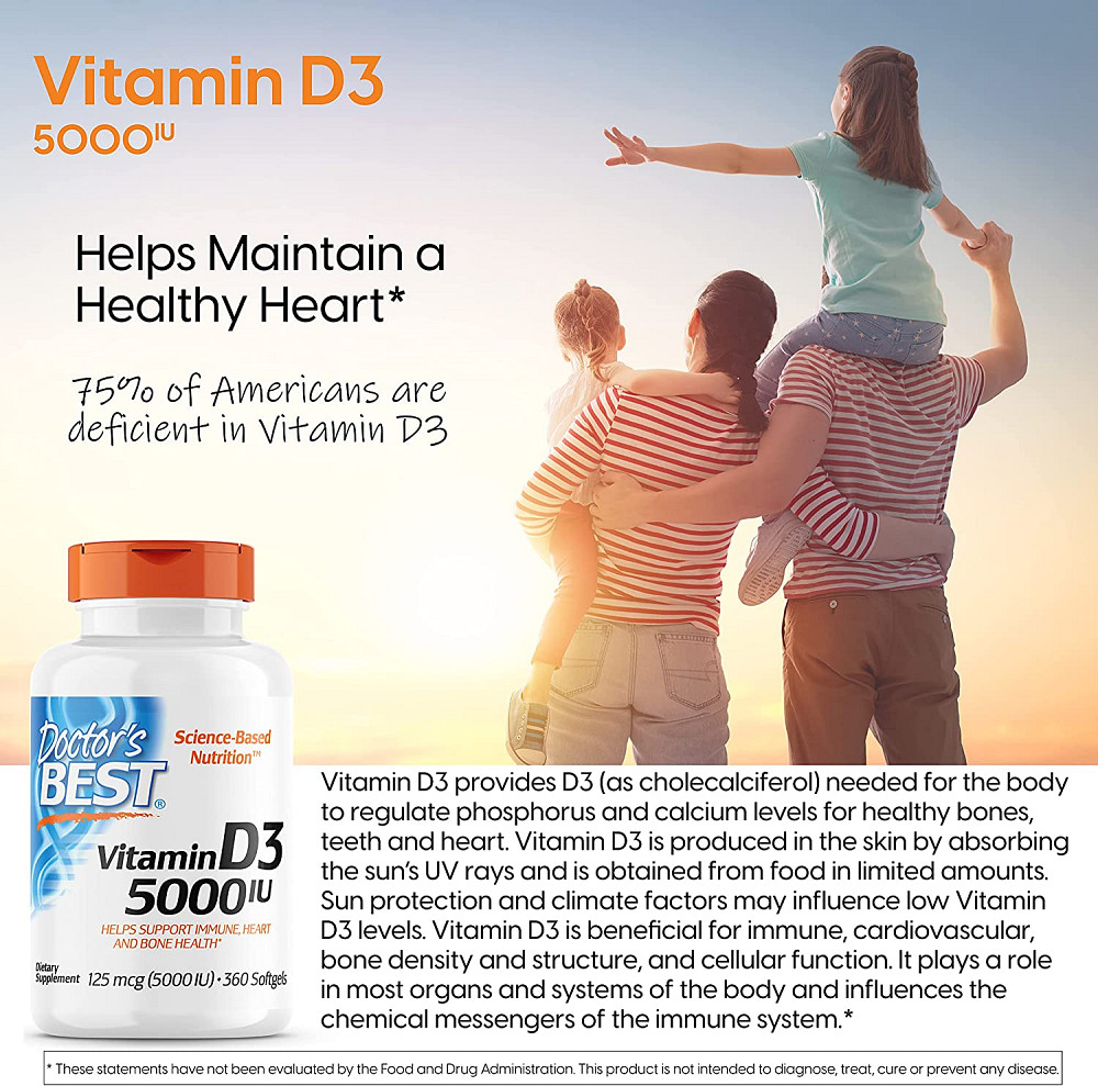 Витамины Vitamin D3 (5000 IU) 360 Softgels Луцк - изображение 3