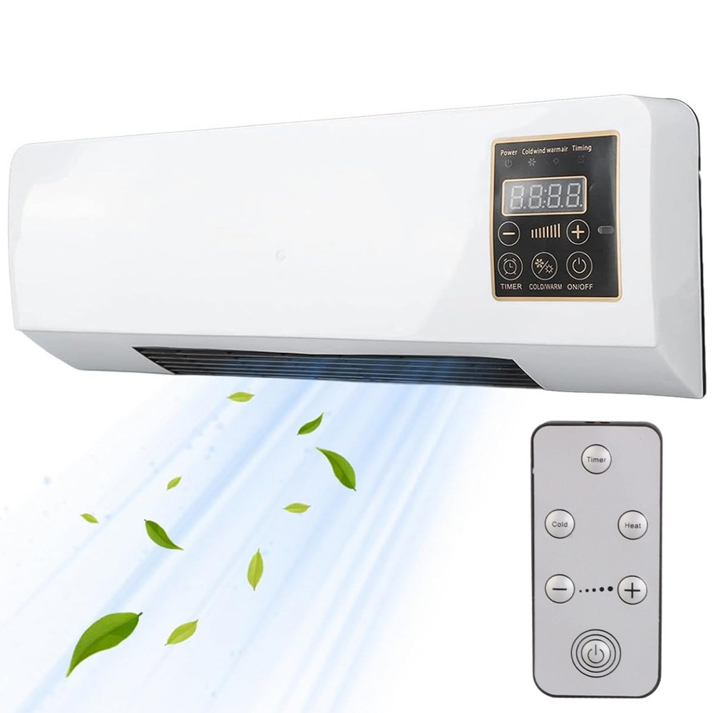 Настінний тепловентилятор з пультом, 1500 Вт, 3 режими / Настінний вентилятор / Тепловентилятор дуйка на стіну Київ - фото 1