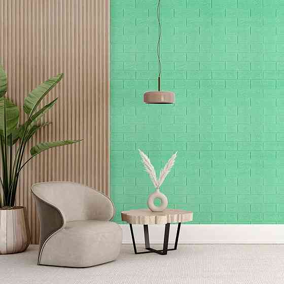 Самоклеюча 3D панель цегла м'ята Київ