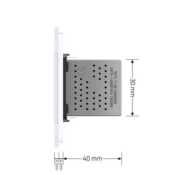 Розетка подвійна USB з блоком живлення Livolo білий скло (VL-C792U-11) Коломыя