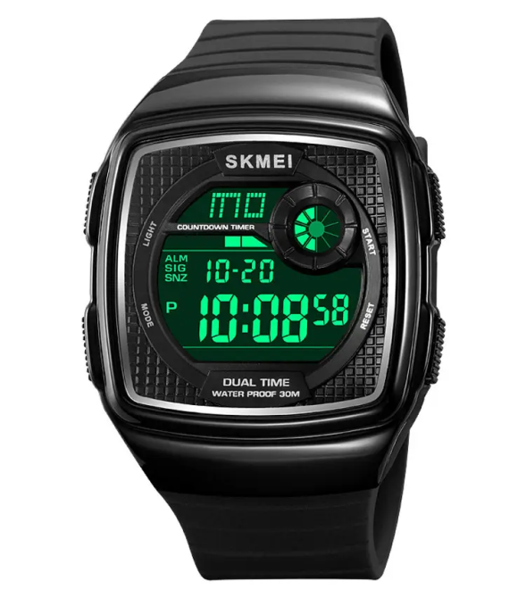 Часы мужские наручные спортивные Skmei 2208 (Черный с черным) Винница - изображение 4