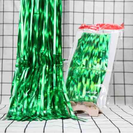 Дождик для фотозоны с голограммой на праздник новогодний 2 м на 1 м зеленый Киев