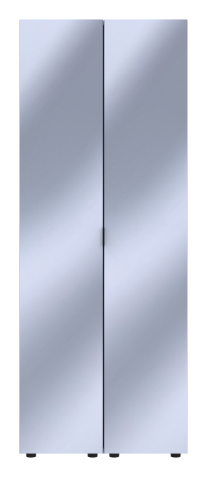 Комплект пеналів для одягу Doros Гелар (2 шт.) 78х49,5х203,4 см 2 Дзеркала/Графіт (DRS-011125) Дніпро - фото 1